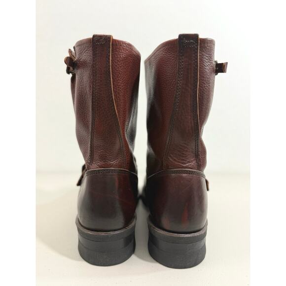 Frye Men’s Engineer Buckle Boots Brown Leather Pull On Vintage Style Size 11.5 M main image 4